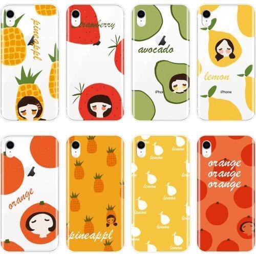Phone Case Silicone For iPhone X XR XS MAX 8 7 6S 6 S Pineapple Avocado Soft Back Cover For Apple iPhone 6 S 6S 7 8 Plus Case