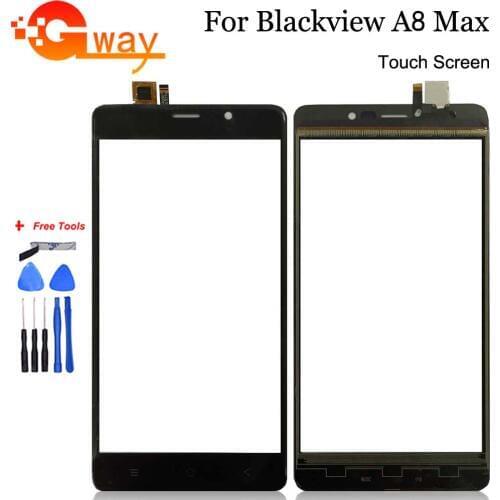 For Blackview A8 Max Mobile Front Touch Screen Glass Digitizer Panel Lens Sensor Flex Cable Tools Free Adhesive+Screen Protector