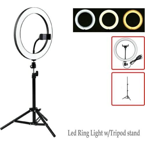 36CM LED Ring Light fill Lamp casting Selfie w/Phone holder &Tripod Youtube Live stream Broadcast photo Makeup soft lighting