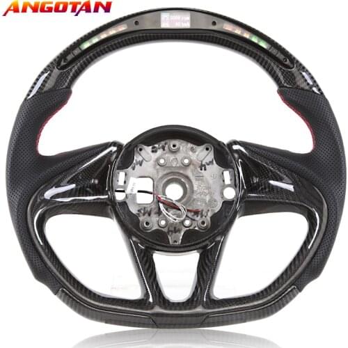 LED Carbon Fiber Steering Wheel Sprort Car Fit For McLaren 720S 570C 12C Racing Wheel