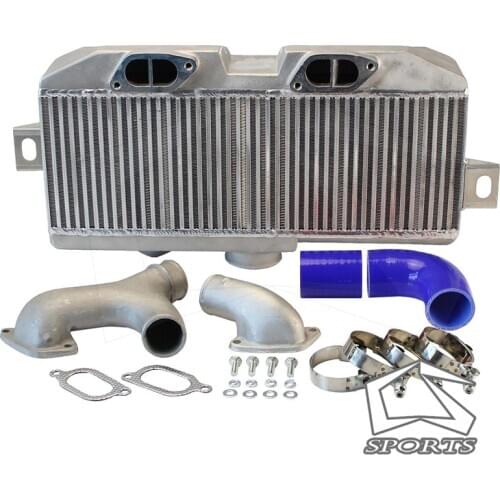 Top Mount Uprated Intercooler Fits For S*ubaru 02-07 WRX STI EJ20 EJ25 GD silver+Y Pipe Kit