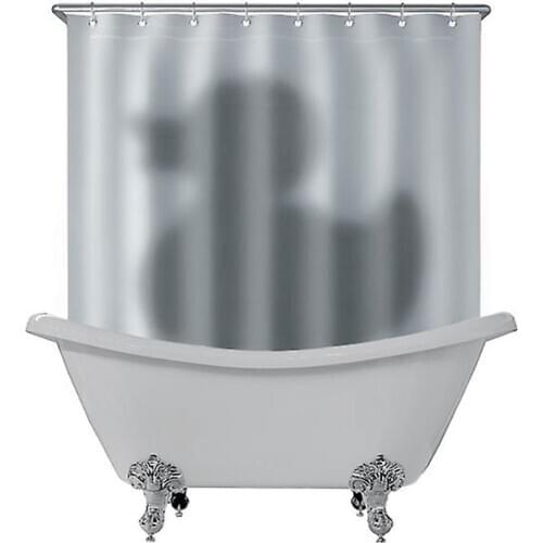 3D Waterproof Polyester Shower Curtain Duck Shadow Pattern with 12 Plastic Hooks Home Bathroom Curtain 200 x 180cm