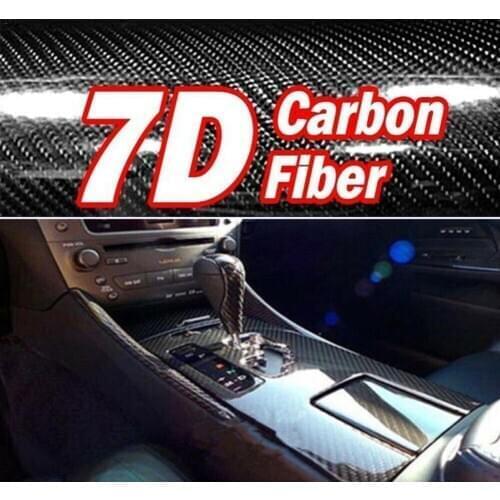 High Quality 7D High Glossy Carbon Fiber Vinyl Film Interior Motorcycle Fiber Carbon Film Accessories Styling Car Wrap Styl E0U2