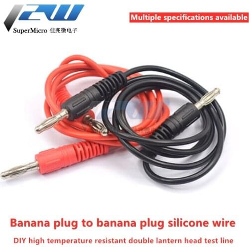 2pcs/lot Alligator Clips 4mm Banana Plug to Banana Plug Multimeter Test Cable Test Leads Durable Wire and Metal Conductor P1041