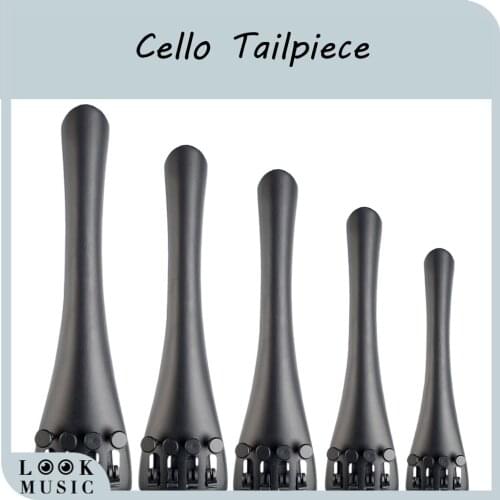 4/4 3/4 1/2 1/4 1/8 Cello Tailpiece W/ 4 Fine Tuners Tailgut Tailcord Aluminum Alloy Cello Accessories