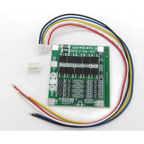 4S 30A 18650 Li-ion Lithium Battery Packs BMS Protection PCB Board with balance 4* 3.7v cell