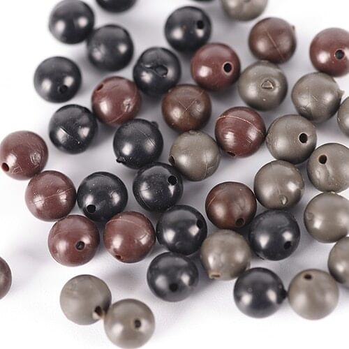 50Pcs New Sale Diameter 8mm Soft Carp Fishing Beads Round Floating Rig Beads Carp Fishing Accessories 3 Colors
