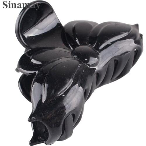 7*3CM New Design Triangular Plastic Hair Claws Headdress Black Hair Jaw Clip Female Simple Hair Crab Grip Clamp 24Pcs/Lot SYHC33
