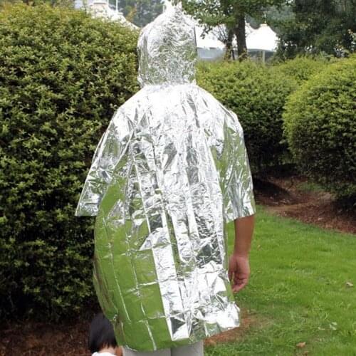 Emergency raincoat, outdoor equipment, aluminum film, cold-proof raincoat, blanket, survival tool