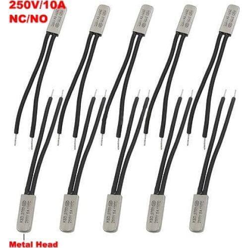 40 45 50 Degree Celsius KSD9700 250V 10A Normal Open Close NO NC Bimetal Thermal Protector Thermostat Temperature Control Switch