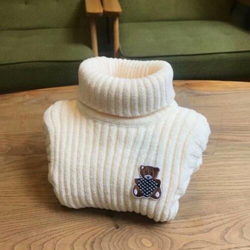 Kids Girl Sweater Tricots Turtleneck Pullover Baby Winter Tops Solid Color Sweaters Knitting Boy Girl Warm Sweater Pullovers Au