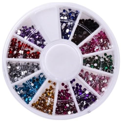 Hot Mixed Size Nail Stone Clear AB Nail Rhinestone Irregular Beads Nails Art Decorations In Wheel Crystals DIY UV Gel