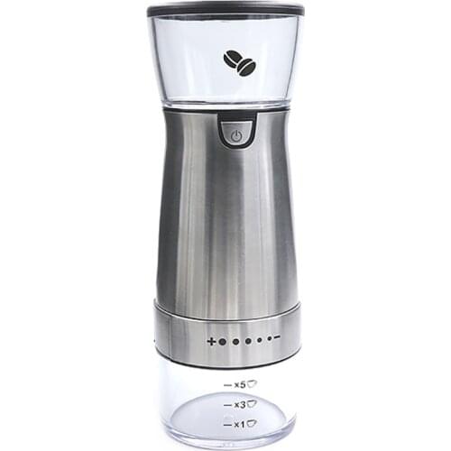 Coffee Machine Electric Handheld Coffee Grinder Portable Rechargeable Burr Grinder with Adjustable Coarseness Grind Settings