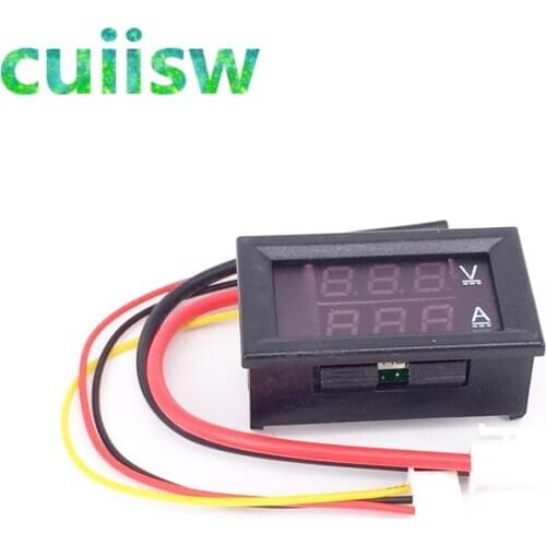 DC 0-100V/50A Red Blue Digital Voltmeter Ammeter 2in1 Volt Amp Meter W/ Shunt Promotion