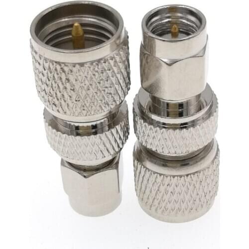 Mini UHF MiniUHF Male Plug To SMA Male Plug RF Coaxial Adapter Connector