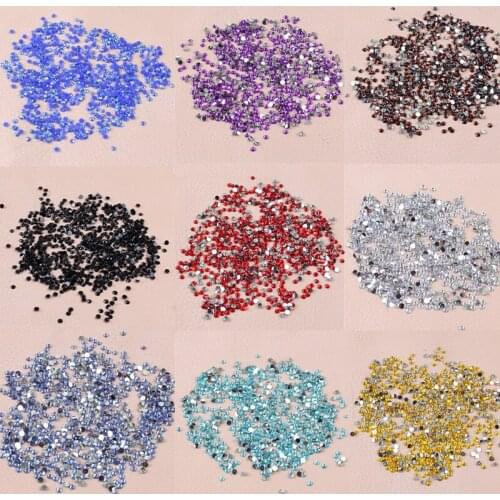 2-6mm 1000Pcs Rhinestones Crystal Clear AB Non Hotfix Flatback Nail Rhinestoens For Clothes Nails 3D Nail Art Shoes Decoration