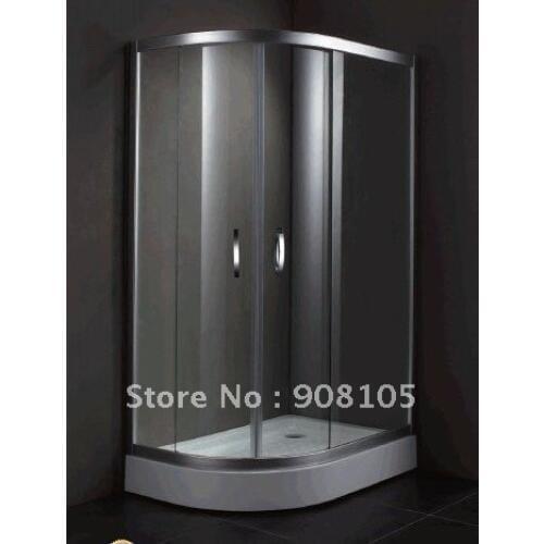 China wholesale clear tempered glass shower screen curtain wall sliding door with aluminum profile frame acylic shower base