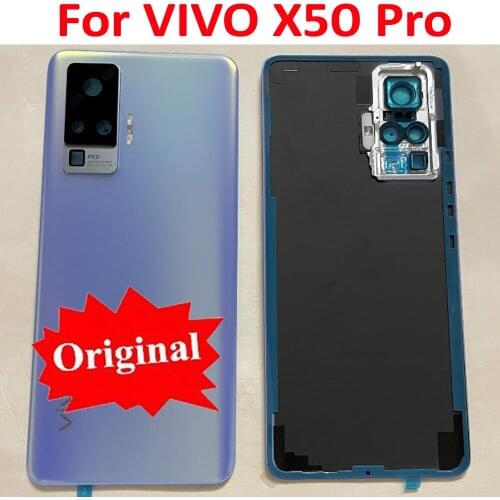 Original Housing For VIVO X50 Pro Battery Cover Repair Back Battery Cover Door Housing with Adhesive Tape & Glass lens