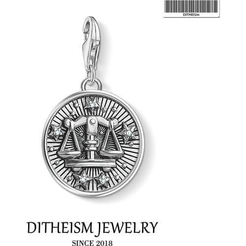 Zodiac Sign Libra Charms Pendant,2019 Fashion Jewelry 925 Sterling Silver Gift For Women Men Boy Girls Fit Bracelet Necklace
