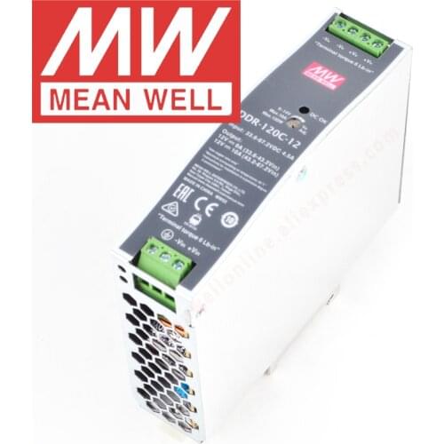 Original Mean Well DDR-120C-12 Din Rail Type DC-DC Converter Meanwell 12V/10A/120W DC to DC Power Supply 33.6-67.2Vdc Input