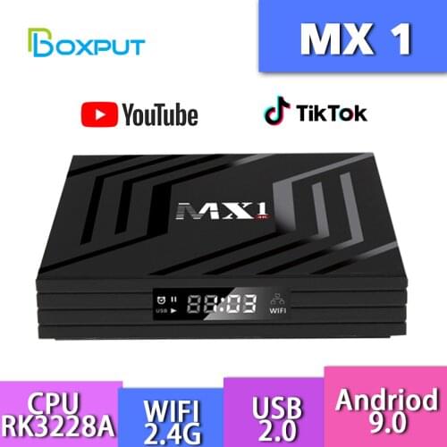 MX1 Android 9.0 TV Box RockChip RK3228A 4K HD TVbox 2.4G Wifi 100m Set Top Box Google Play Store Youtube Smart TV Box