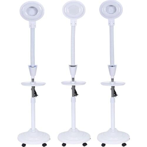 LED Magnifier Beauty Tattoo Cold Light Magnifier 8X Diopter Floor Light Adjustable Magnifier Beauty Nail Medical 220V