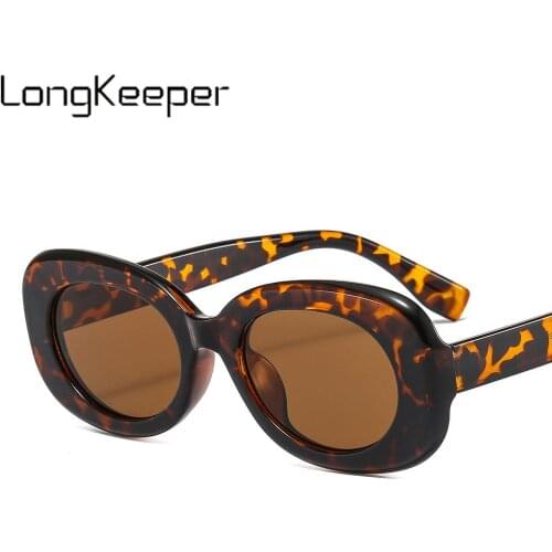 Retro Small Oval Sunglasses Women Vintage Cat Eye Sun Glasses Brand Designer Leopard Punk Stylish Sunglasses Lentes De Sol