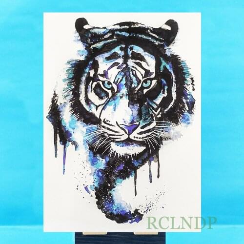 Waterproof Temporary Tattoo Sticker on body painting tiger tatto stickers flash tatoo fake tattoos for men women girl