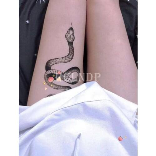Waterproof Temporary Tattoo Sticker Snake Pattern Fake Tattoo Flash Hand Arm Leg Foot Tattoo for Girl Women Men