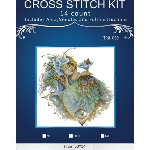 People Needlework,DIY DMC 14CT unprinted Cross stitch Embroidery,People style home arts Counted White canvas Cross-Stitching 24