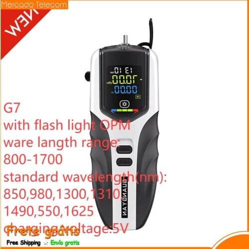 Precision Rechargeable High ptical power meter G7 Color LCD Screen fiber optic power meter with flash light OPM 2020 NEW