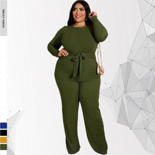 Two Piece Plus Size Women Clothing African Clothes for Womens Professional Commuter Simple Pure Color Wholesale Dropshipping