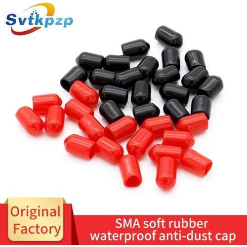 100PCS/lot SMA Anti-dust Cap SMA Connector Antenna Protector Insulation Cover Coaxial RF Antenna Protection Cap Cover