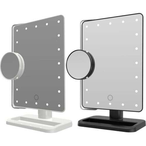 10X Magnification Detail Mirror Lighted Makeup Dressing Table Mirror with 20 LED Light Tabletops Cosmetic Mirror