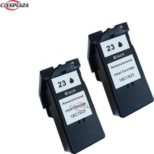 2pcs compatible For Lexmark 23 Black Ink Cartridges 18C1523 for Lexmark X3530 X3550 X4550 X4530 Z1420 printer