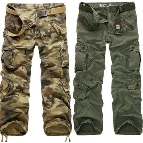 2019 New Tactical Cargo Pants Military Men high quality Camouflage Printed Male Overalls Casual Straight Trousers 28 ~ 40