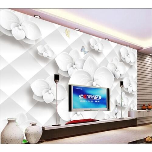 3d wallpaper for room Flowers transparent flowers fashion elegant 3D background wall custom 3d wallpaper