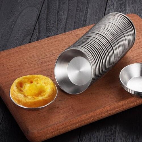 4Pcs/lot Cake Style Egg Tart Mold Pasteis De Nata Oven Bake Round Custard Tin Cake Tool DIY Egg Tart Mould Kitchen Baking Tool