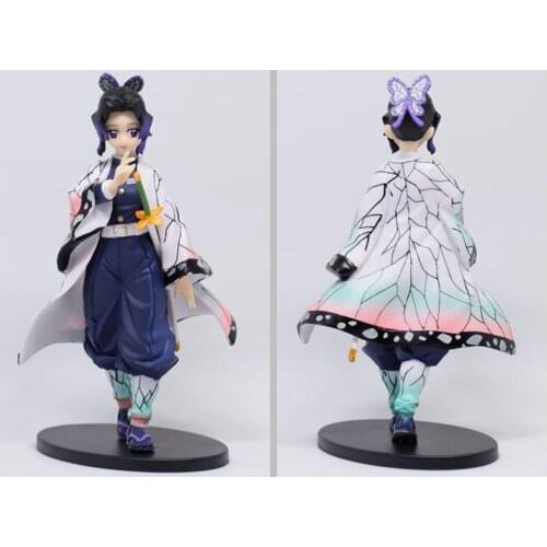 Anime Toys Demon Slayers Blade Q Version Doll Kochou Shinobu Worm Column Butterfly Ninja Standing Model Boxed Figure