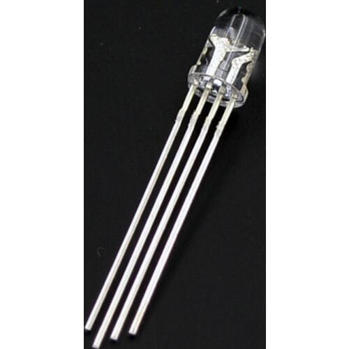 Free shipping 100pcs 5mm RGB LED Common Anode Tri-Color Emitting Diodes f5 RGB