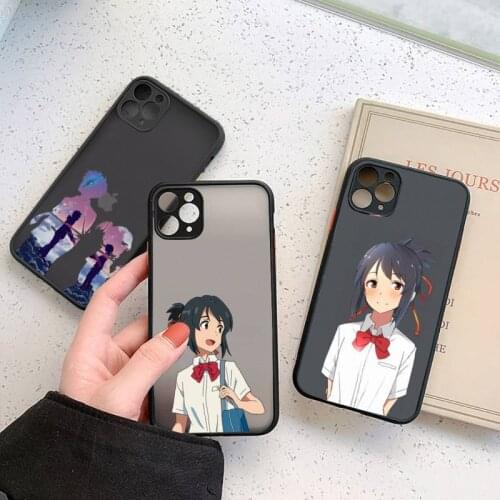 Anime your name Phone Case For iPhone 12 11 Mini Pro XR XS Max 7 8 Plus X Matte transparent cover