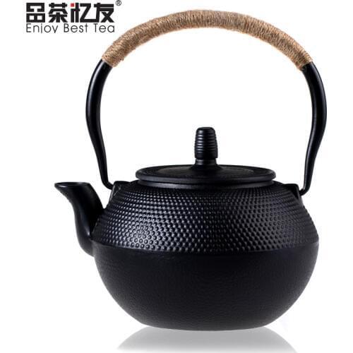 Cast iron pot of uncoated teapot Japan iron teapot South of the old iron pot of tea have pig iron pot of particles