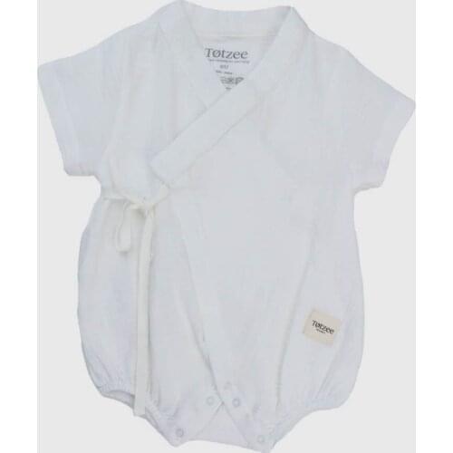 100% Cotton Baby Short Kinomo Jumpsuit Ecru And Gray 2 Different Colors With 6 Different Size Options