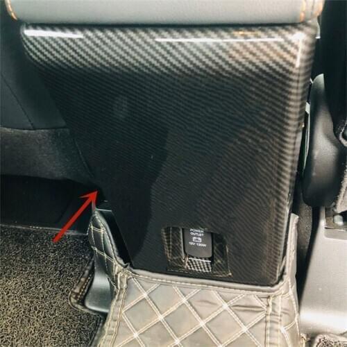 For Mitsubishi Eclipse Cross 2018 2019 ABS Chrome Rear air conditioner air outlet decoration anti kick plate car accessories