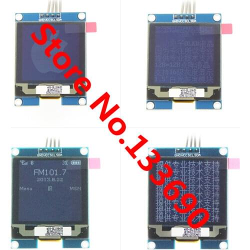 1.5 inch 4PIN OLED module Display Screen 3.3v SSD1327 Drive IC 128*128 IIC I2C Interface for uno r3 raspberry P22101 P22102