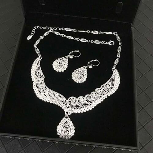 Moroccan Caftan wedding gold jewelry set fashion jewelry set water-drop shape pendengt high quality jewelry set