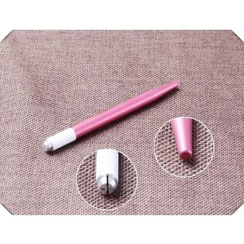 30pcs Cosmetic Tattoo Pen Manual Permanent Makeup Pen Temporary Eyebrow Lip Needle Tip Holder Tool Supply