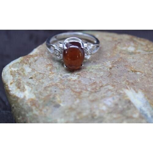 Wholesale New Fashion Jewelry Euro-American Special Classic Garnet 925 silver inlay Ring for Women Luxury namour Charm Gift