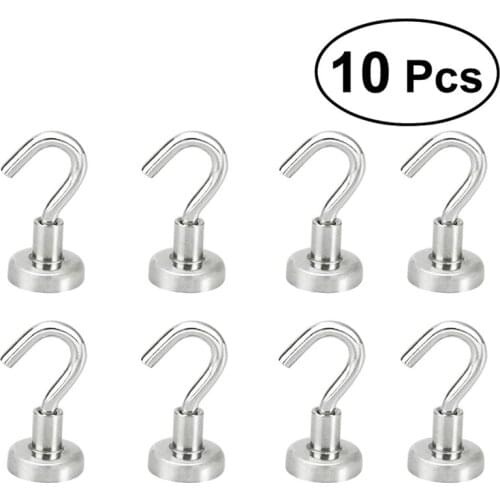 10pcs Super Strong Magnetic Hooks Hanger Magic Wall Door Hook Strong Mini Heavy Duty Hook Holder For Home Storage Organization