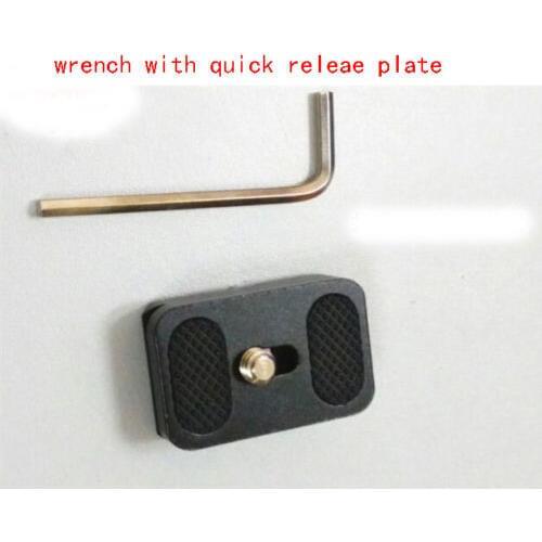 Mini Black Quick Release Plate for Tripod Ball Head Compatible with Arca, RRS, Manfrotto, Gitzo, Benro Clamps